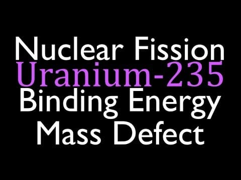 Mass Defect & Binding Energy (5 of 7), Fission of Uranium 235 thumbnail