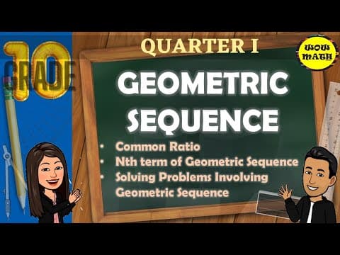 GEOMETRIC SEQUENCE  || GRADE 10 MATHEMATICS Q1 thumbnail