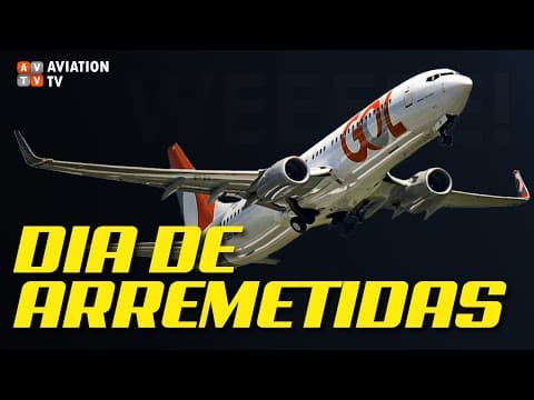 FESTIVAL DE ARREMETIDAS. Vento não deu sossego para os pilotos no SDU. thumbnail