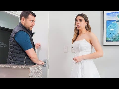 Wearing my WEDDING DRESS around the house PRANK! HILARIOUS REACTION! thumbnail