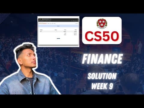 CS50 PSet 9 - Finance Walkthrough (Step by Step for Beginners) thumbnail