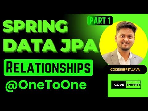 Spring Data JPA Relationships | @ OneToOne | Part 1 thumbnail