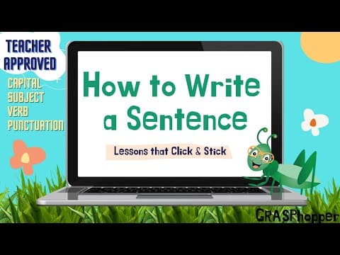 How to Write a Sentence for Kids |  Using Capitals, Subject, Verb and Punctuation thumbnail