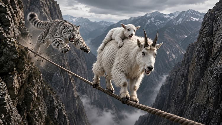 How do mountain goats outrun snow leopards on cliffs | Glasp