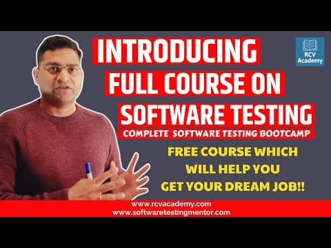 Software Testing Tutorial Introduction and Course Topics - Software Testing Bootcamp thumbnail