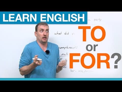 TO or FOR? Prepositions in English thumbnail