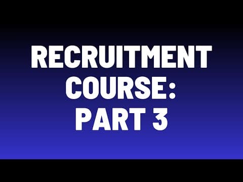 Recruitment Agency Course Part 3 - Setting Up Your Agency thumbnail