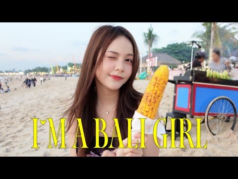 [vlog] NUNGGUIN YAAA!! ٩(ˊᗜˋ*)و 발리 연휴 브이로그🌴 | 인도네시아 음식 먹방 ・ 발리 해변 ・ 팔라벨라 첫 만남(?) | I’M A BALI GIRL𓂃𓇼 thumbnail
