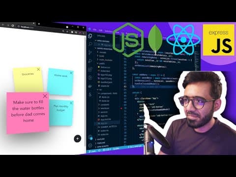 MERN Stack Crash Course for beginners (MongoDB, ExpressJs, React, NodeJS in 8 hours) thumbnail