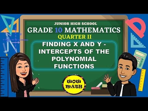 How to Find X and Y Intercepts of Polynomials thumbnail