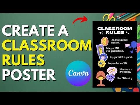 How to Create a Classroom Rules Poster with Canva thumbnail
