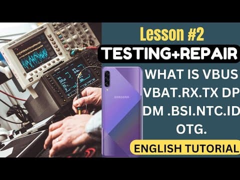 What is VBAT DM/DP/RX/TX/ID/OTG Line In Charging Port.How To Diagnose These Lines In Cell Phone thumbnail