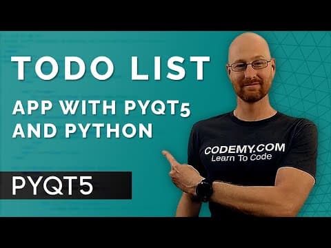 ToDo List GUI App - PyQt5 GUI Thursdays #13 thumbnail