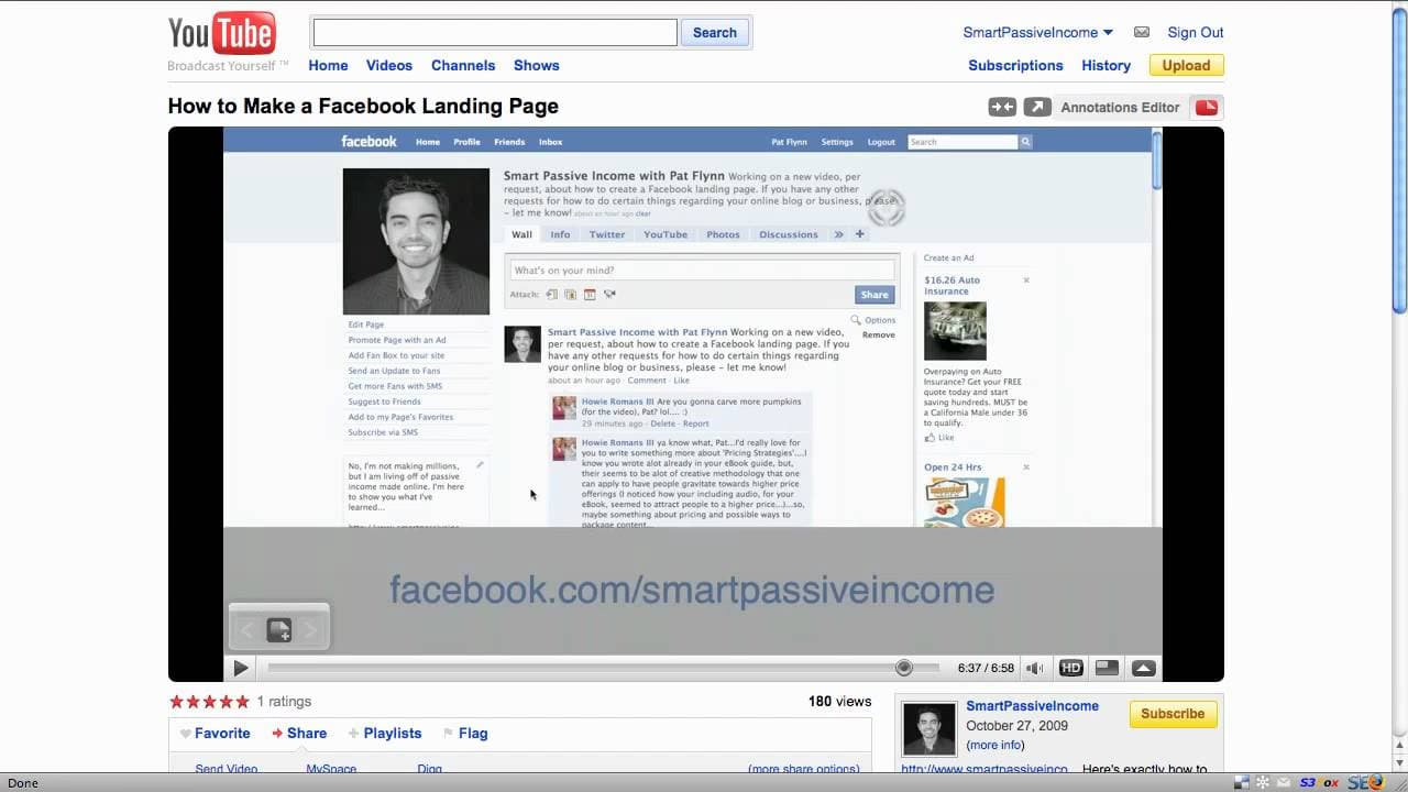 YouTube video player