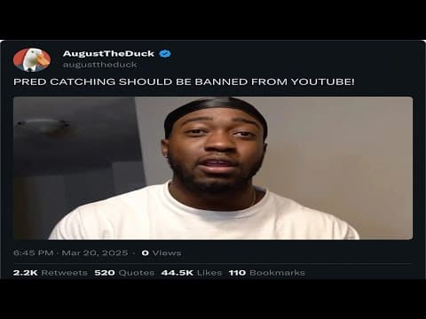 Youtuber Tries To CANCEL Me For Doing Pred Catches! thumbnail