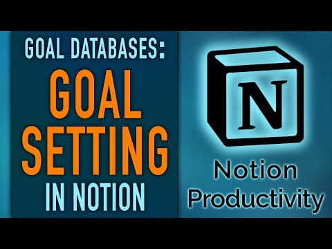 Notion Goal Setting - "Goal Outcome" & "Value Goals" Databases (Life OS) thumbnail