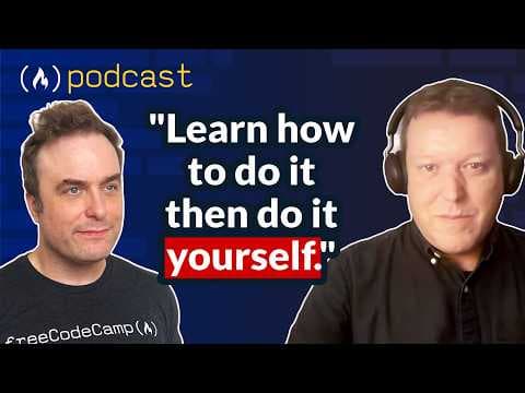 First dev job at 45 – Interview with self-taught freeCodeCamp grad Eric Carlson [Podcast #194] thumbnail