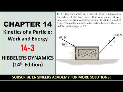 14-3 Kinetics of a Particle: Work and Energy | Chapter 14: Hibbeler Dynamics | Engineers Academy thumbnail