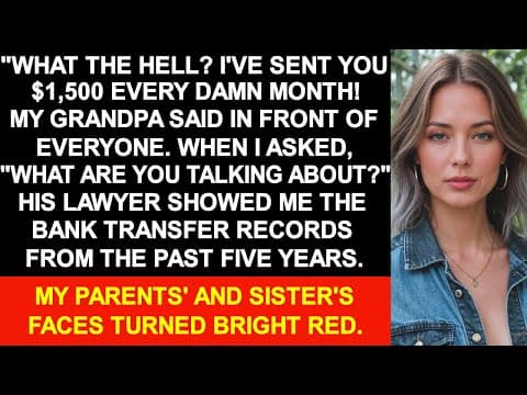 "I've been sending you $1,500 a month for rent," my grandfather said in front of everyone.but thumbnail