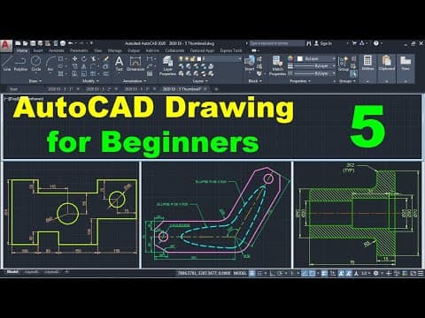 AutoCAD Drawing Tutorial for Beginners - 5 thumbnail