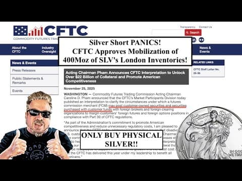 SILVER ALERT! Silver Shorts PANIC! CFTC Approves Mobilization of 400Moz of SLV's London Inventories! thumbnail
