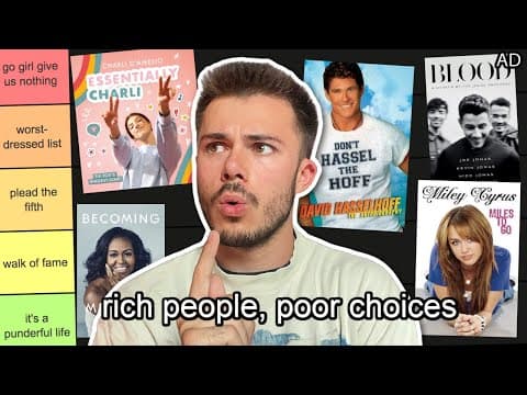 celebrities write terrible books... so i tier-ranked them thumbnail