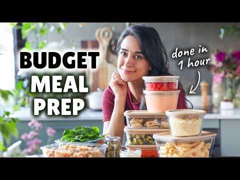 MEAL PREP | 10 healthy meals in 1 HOUR (+ PDF guide) thumbnail