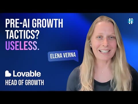Head of Growth at Lovable | The Collapse of Pre-Ai Distribution Moats, and How to Build New Ones thumbnail