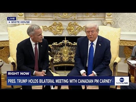 LIVE: President Trump holds bilateral meeting with Canadian PM Carney thumbnail