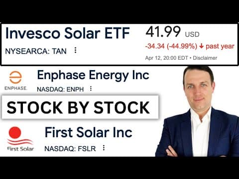 Solar Stocks, One By One, Solar ETF (TAN) & Sector Analysis thumbnail