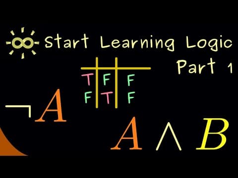 Start Learning Logic 1 | Logical Statements, Negations and Conjunction [dark version] thumbnail
