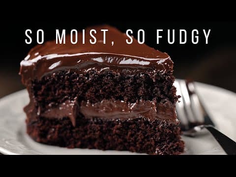 Moist & Fudgy Chocolate Cake with Everyday Ingredients thumbnail