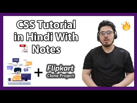 CSS Tutorial In Hindi (With Notes) 🔥 thumbnail