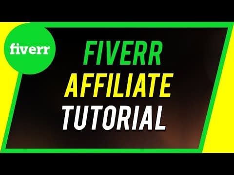 How to Sign up and Use Fiverr Affiliate thumbnail
