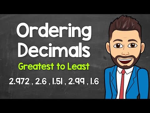 Ordering Decimals from Greatest to Least | Math with Mr. J thumbnail