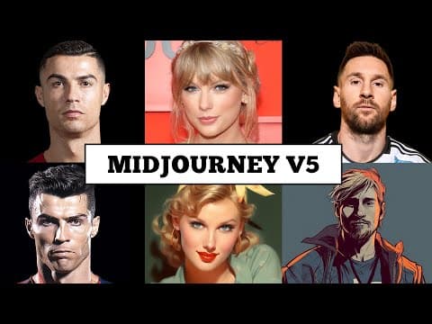 Midjourney V5 - How To Use Reference Images To Create UNBELIEVABLE Cartoons And Avatars - Tutorial thumbnail