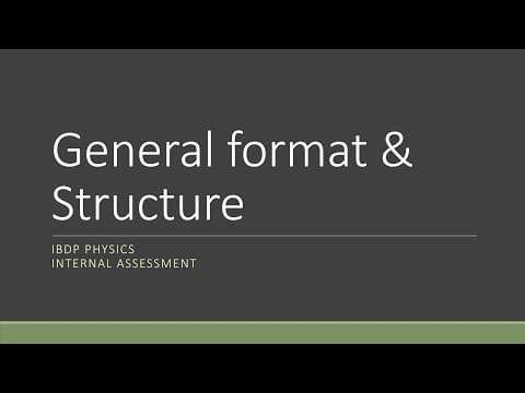 How to ace IB Phy IA? - General format & Structure thumbnail