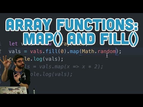16.6: Array Functions: map() and fill() - Topics of JavaScript/ES6 thumbnail