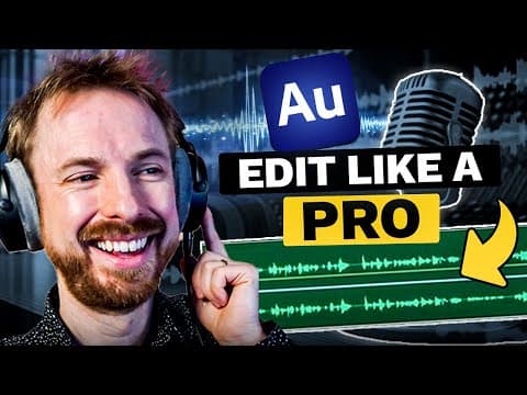 Adobe Audition Podcast Tutorial - How to Record and Edit a Podcast From Start to Finish thumbnail