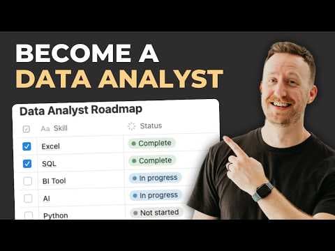 How I’d Become a Data Analyst in 2025 | AI, skills, roadmap thumbnail