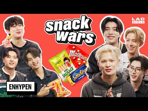 K-Pop Stars ENHYPEN Try British Snacks For The First Time | Snack Wars thumbnail