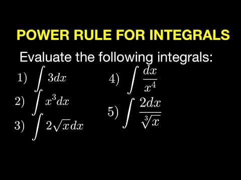 Power Rule for Integrals thumbnail