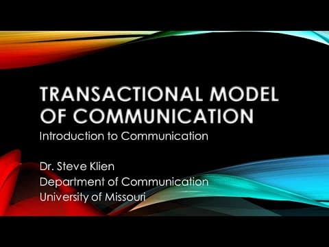 The Transactional Model of Communication thumbnail