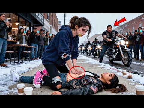 Homeless Girl Froze When Biker's Daughter Stopped Breathing, What 180 Hells Angels Did Next... thumbnail