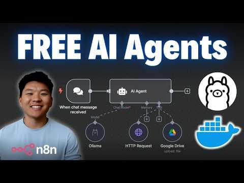 Locally Host n8n AI Agents for FREE (step by step) thumbnail