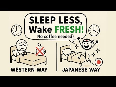 How to Sleep LESS hours and wake up FRESH like the Japanese (No Coffee Needed fr) thumbnail
