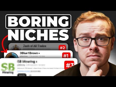 Copy These 5 BORING Niches To Make Money On YouTube thumbnail