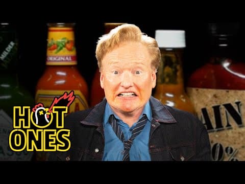 Conan O'Brien Needs a Doctor While Eating Spicy Wings | Hot Ones thumbnail