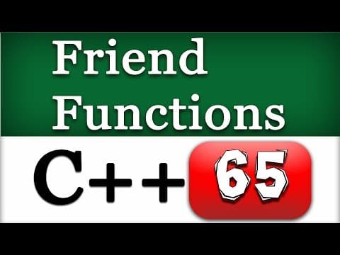 Friend Function | CPP Object Oriented Programming Video Tutorial thumbnail