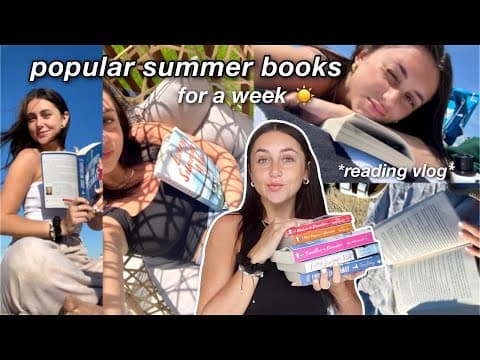 i read popular summer books for a week ☀️ | spoiler free reading vlog thumbnail